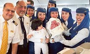 Woman gives birth on board Saudi plane